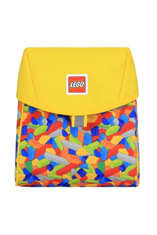 Detský ruksak Lego žltá farba, malý, vzorovaný