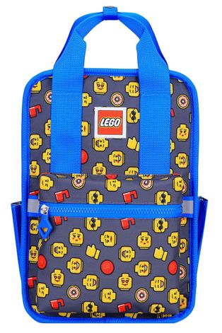 Lego gyerek hátizsák kék, nagy, mintás