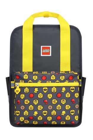 Detský ruksak Lego žltá farba, veľký, vzorovaný