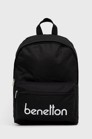 Dětský batoh United Colors of Benetton černá barva, velký, s potiskem
