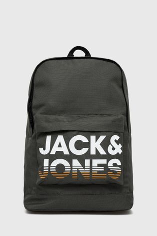 Jack & Jones Plecak męski kolor szary duży z nadrukiem