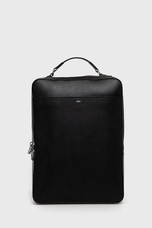 Kožený ruksak Liu Jo pánsky, čierna farba, veľký, jednofarebný