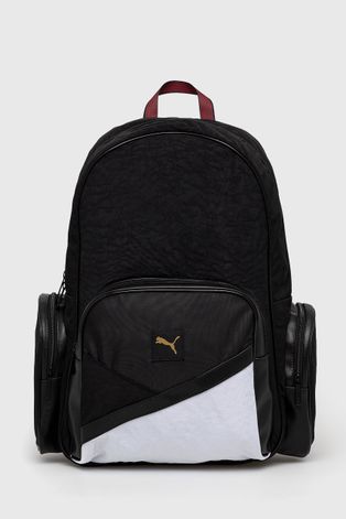 Рюкзак Puma колір чорний великий гладкий