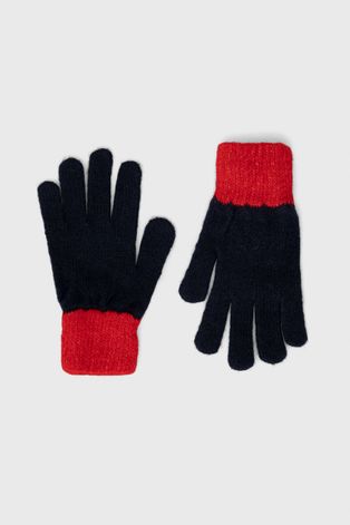 Dječje rukavice s dodatkom vune Tommy Hilfiger boja: tamno plava