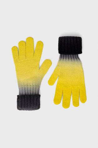 Μάλλινα γάντια PS Paul Smith ανδρικά, χρώμα: κίτρινο
