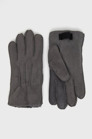 Замшеві рукавички UGG чоловічі колір сірий