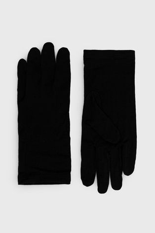 Вовняні рукавички Icebreaker колір чорний