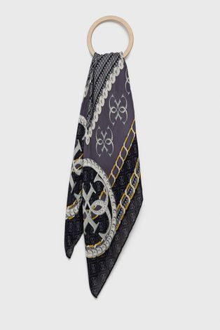 Šátek Guess dámský, fialová barva, vzorovaný