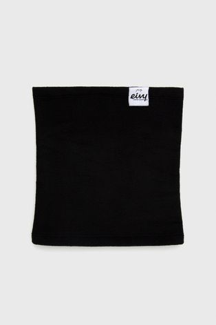 Кръгъл шал Eivy дамски в черно с изчистен дизайн