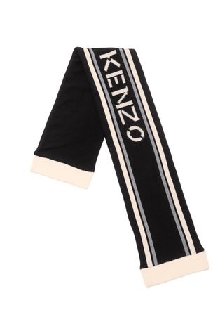Детский шарф Kenzo Kids цвет чёрный с узором