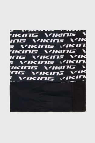 Кръгъл шал Viking в черно с десен