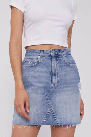 Calvin Klein Jeans Spódnica jeansowa mini prosta