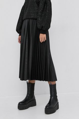 Karl Lagerfeld Spódnica kolor czarny midi rozkloszowana