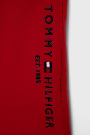 Dětská sukně Tommy Hilfiger červená barva, mini, áčková