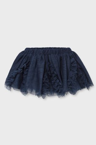 Dětská sukně Mayoral tmavomodrá barva, mini, áčková