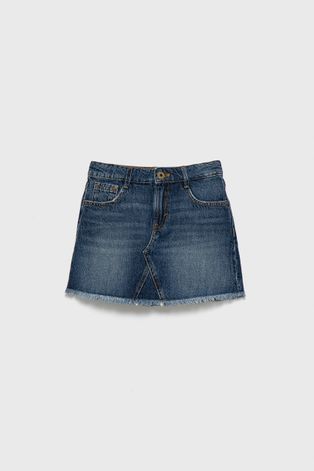 Детска дънкова пола Pepe Jeans къс модел със стандартна кройка