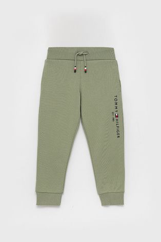Tommy Hilfiger Spodnie dziecięce kolor beżowy z aplikacją