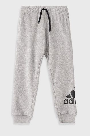 Детские брюки adidas цвет серый с принтом