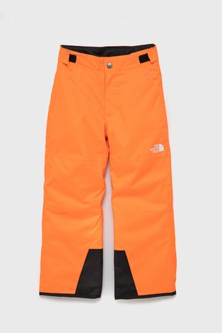 Dětské kalhoty The North Face oranžová barva