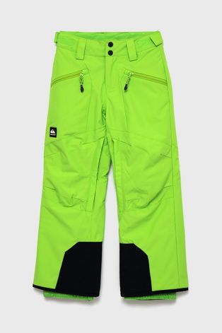 Dětské kalhoty Quiksilver zelená barva
