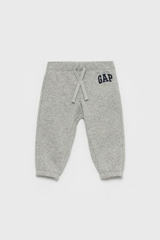 Kojenecké kalhoty GAP šedá barva