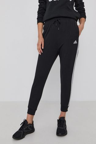 Kalhoty adidas dámské, černá barva, s aplikací
