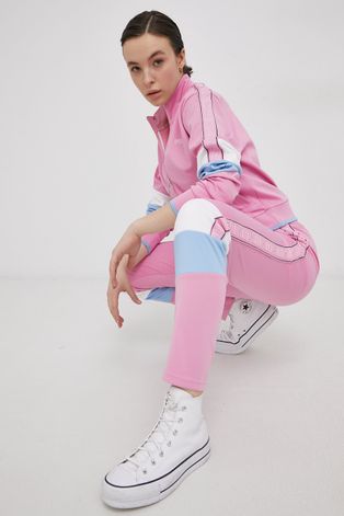 Fila Spodnie damskie kolor różowy z aplikacją