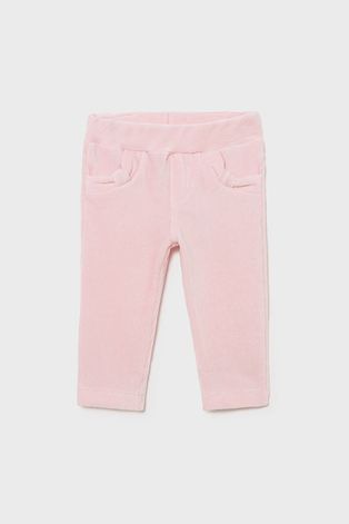 Mayoral Spodnie dziecięce kolor różowy gładkie