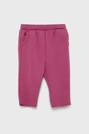 Detské nohavice GAP ružová farba, jednofarebné