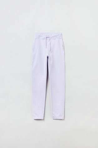 Dětské kalhoty OVS fialová barva, hladké
