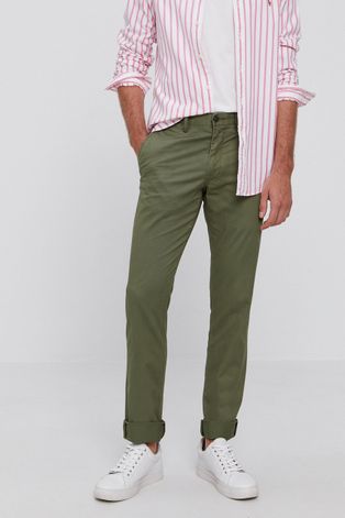 Polo Ralph Lauren Spodnie męskie kolor zielony proste