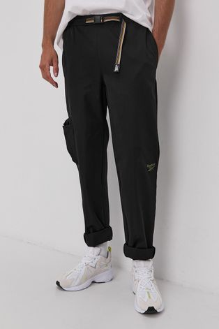 Панталон Reebok Classic мъжки в черно със стандартна кройка