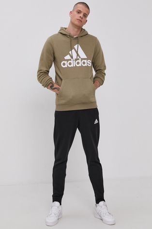 adidas Spodnie męskie kolor czarny z nadrukiem