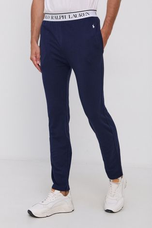 Polo Ralph Lauren Spodnie piżamowe męskie kolor granatowy gładkie
