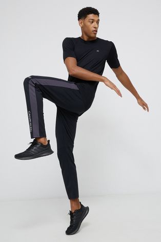 Calvin Klein Performance Spodnie męskie kolor czarny z nadrukiem