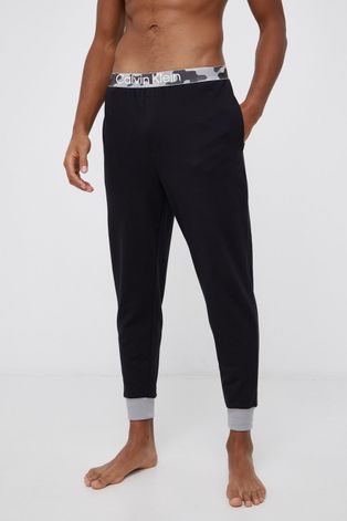 Calvin Klein Underwear Spodnie piżamowe męskie kolor czarny gładkie