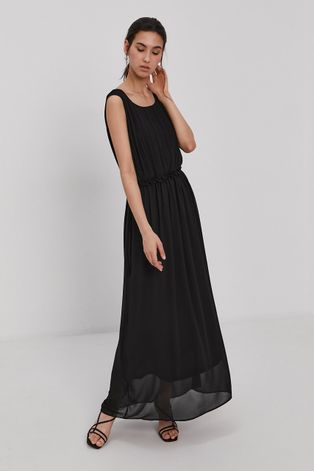 Šaty Jacqueline de Yong čierna farba, maxi, rovné