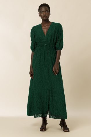 Сукня Ivy & Oak MARGARITA колір зелений maxi розкльошена