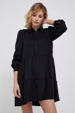 Šaty Desigual černá barva, mini, áčkové