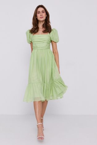 Šaty Miss Sixty zelená barva, midi, áčkové