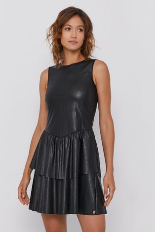 Šaty Pennyblack černá barva, mini, áčkové