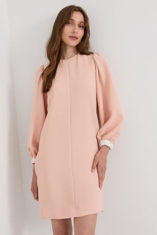 Victoria Victoria Beckham ruha rózsaszín, mini, egyenes