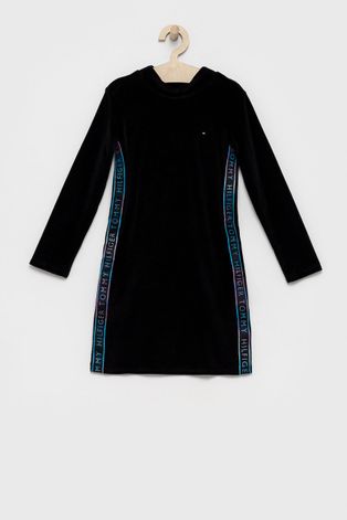 Tommy Hilfiger Sukienka dziecięca kolor czarny mini prosta