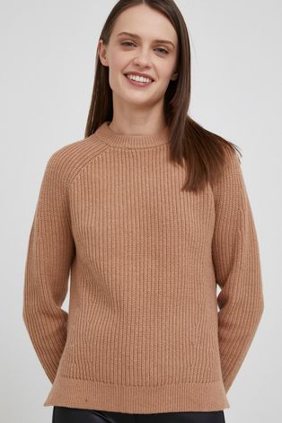 Calvin Klein Sweter damski kolor brązowy