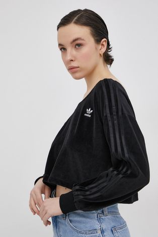 adidas Originals Bluza damska kolor czarny gładka