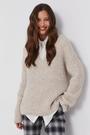Drykorn Sweter damski kolor beżowy