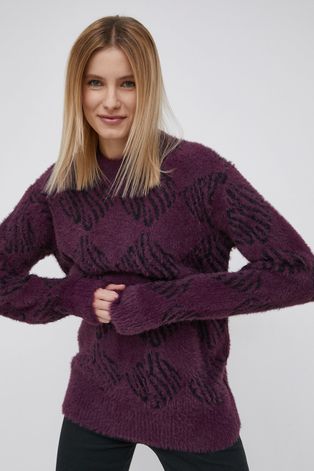 Пуловер HUF дамски в лилаво