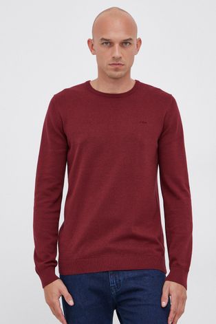 Sweter męski kolor bordowy