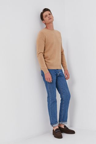 Polo Ralph Lauren Sweter męski kolor beżowy