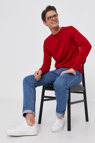 Polo Ralph Lauren Sweter męski kolor czerwony